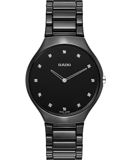 Rado True Thinline Black High-Tech Watch 39mm 