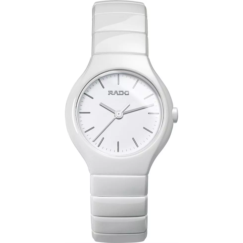 Rado True Swiss White Ceramic Watch 27mm 