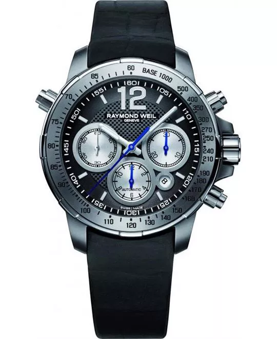 Raymond Weil Nabucco Black Dial Titanium Watch 43mm