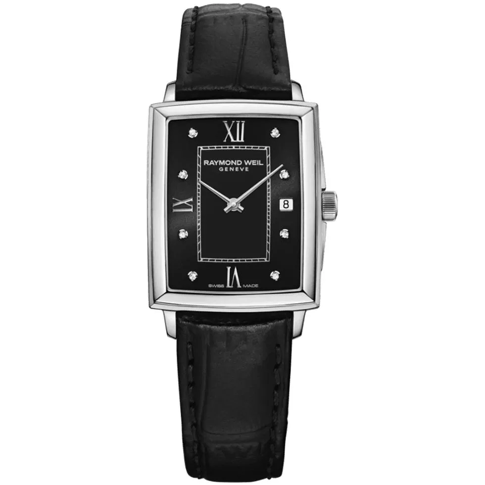 Raymond Weil Toccata Black Dial Diamond Watch 22.6x28mm