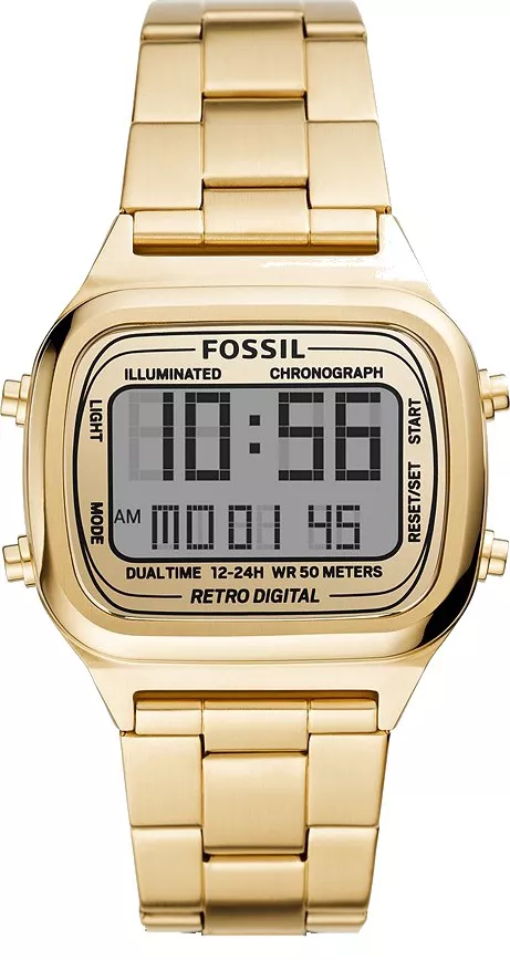 MSP: 98871 Retro Digital Gold-Tone Stainless Steel Watch 40MM 3,710,000