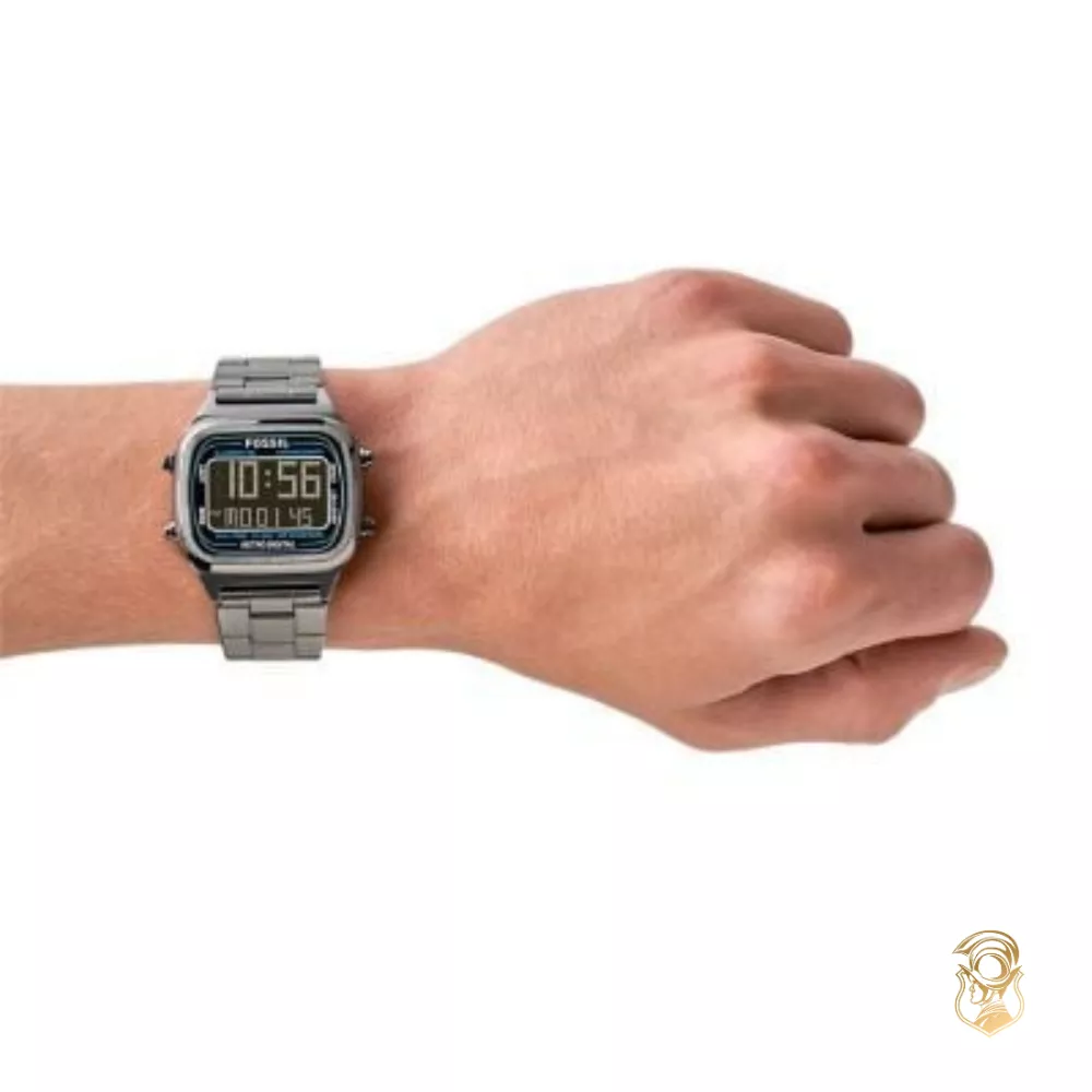 Retro Digital Smoke Stainless Steel Watch 40MM