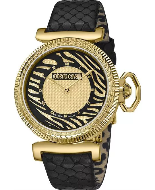 Roberto Cavalli Champagne Dial Ladies Watch 38