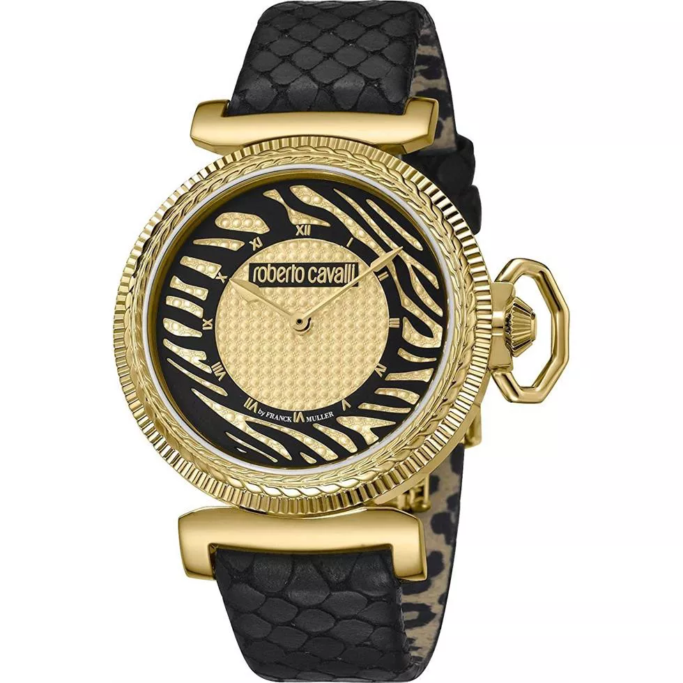 Roberto Cavalli Champagne Dial Ladies Watch 38