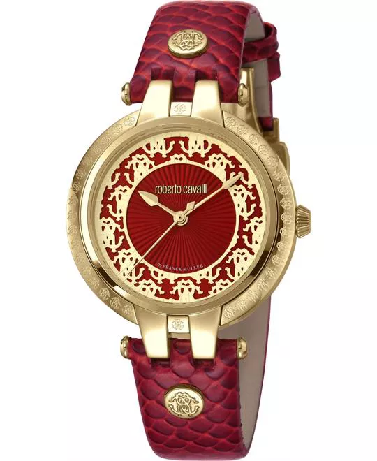 Roberto Cavalli Pizzo Gold IP Watch 34