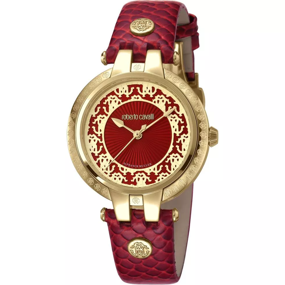 Roberto Cavalli Pizzo Gold IP Watch 34