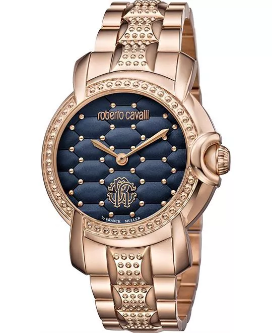 Roberto Cavalli Quilted Blue Watch 36