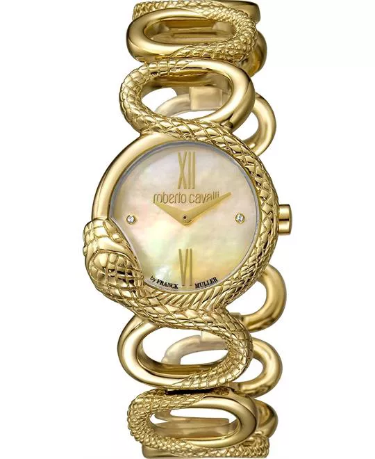 Roberto Cavalli RC-30 Gold Mother of Pearl Watch 28