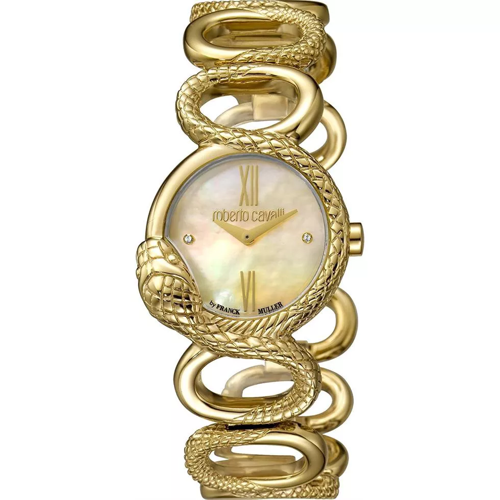 Roberto Cavalli RC-30 Gold Mother of Pearl Watch 28