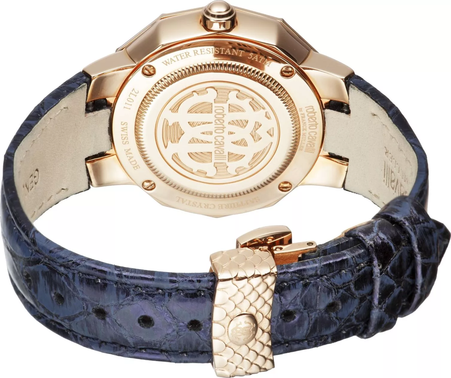 Roberto Cavalli Rotating Blue Mother of Pearl Watch 37