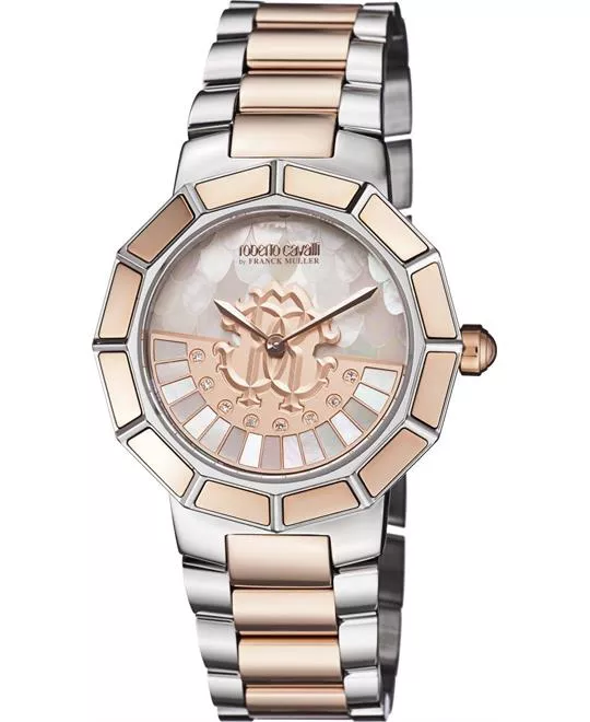 Roberto Cavalli Rotating Mother of Pearl Watch 37