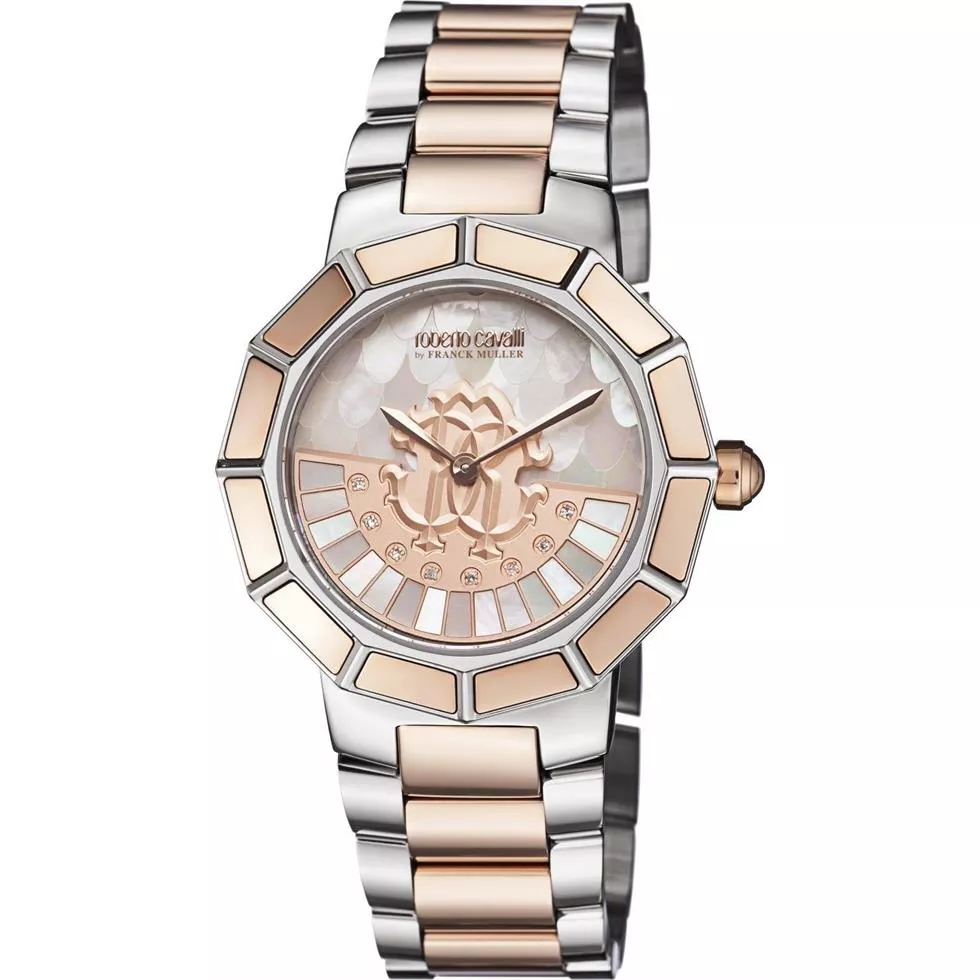 Roberto Cavalli Rotating Mother of Pearl Watch 37