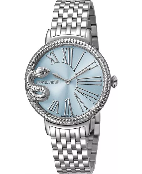 Roberto Cavalli Snake Ice Blue Watch 34