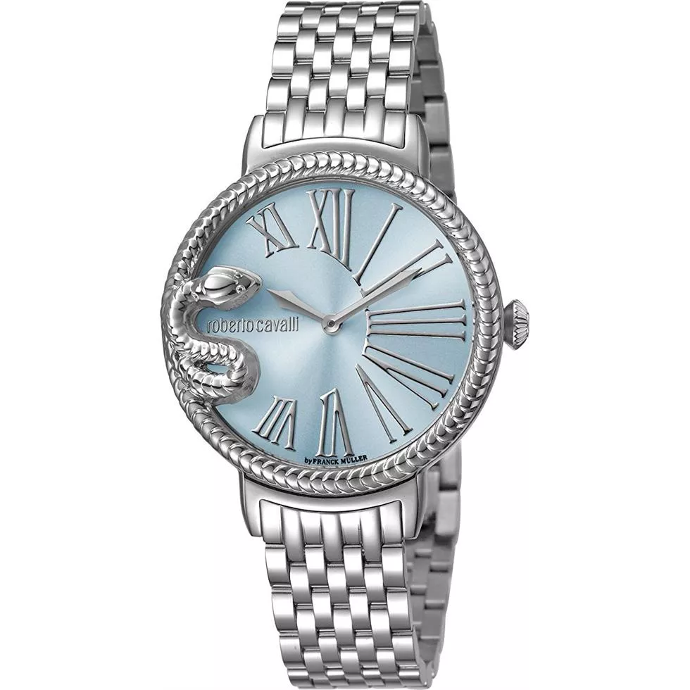 Roberto Cavalli Snake Ice Blue Watch 34