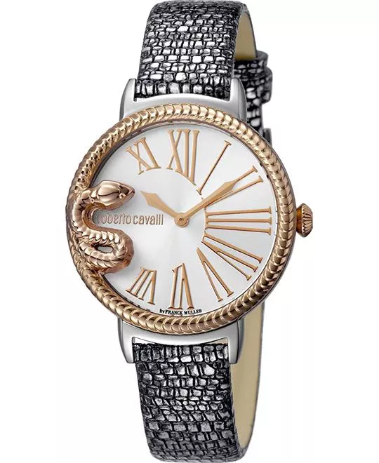 Roberto Cavalli Snake Silver Watch 34