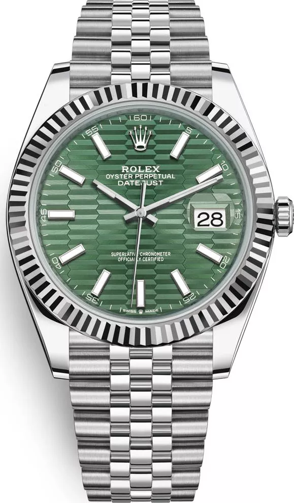 Rolex Datejust 126334-0030 41mm Motif Green Dial Watch 41mm MSP: 103168