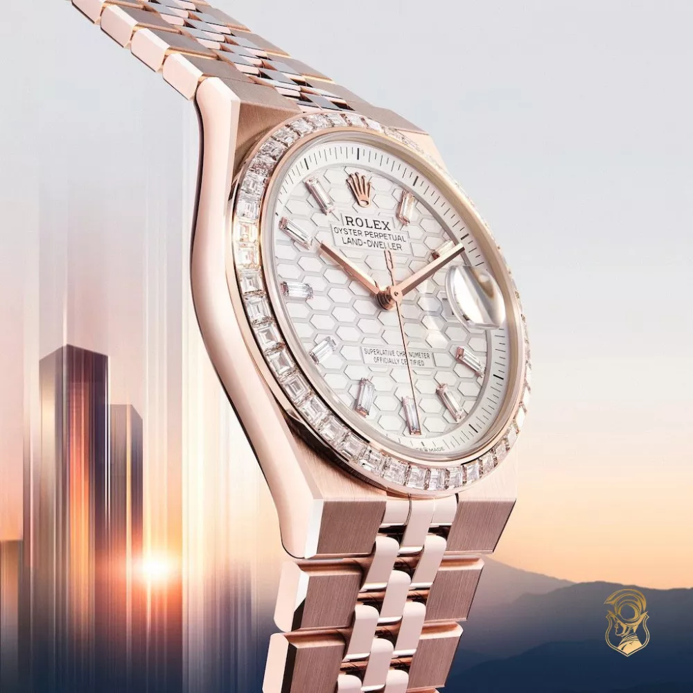 Rolex Land-Dweller 127285tbr-0002 Oyster Everose Watch 36mm