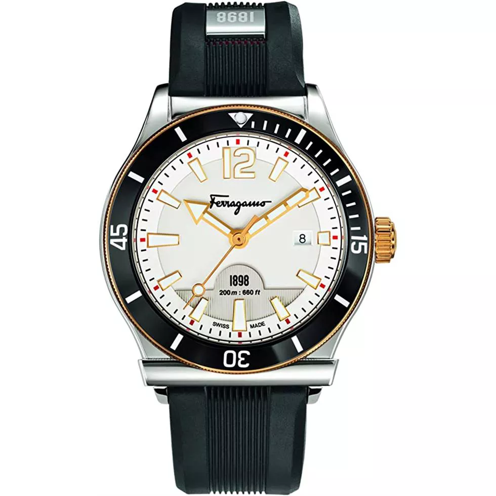Salvatore Ferragamo 1898 Sport White Dial Watch 43MM