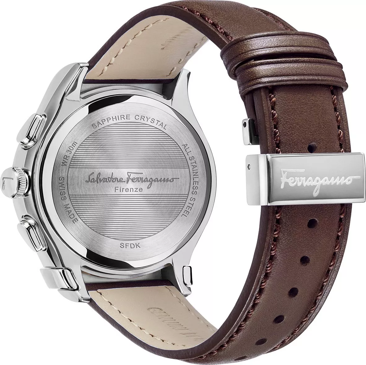 Salvatore Ferragamo Chronograph 1898 Brown Watch 42mm