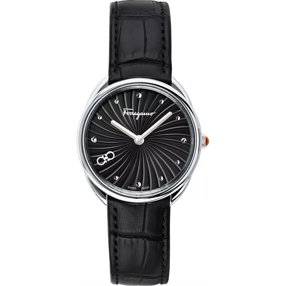 Salvatore Ferragamo Cuir Leather Watch 34mm