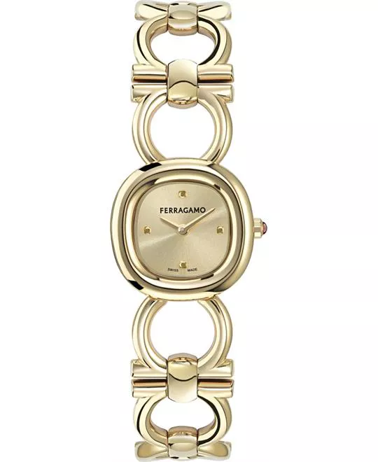 Salvatore Ferragamo Double Ladies Gold-Tone Watch 25mm 