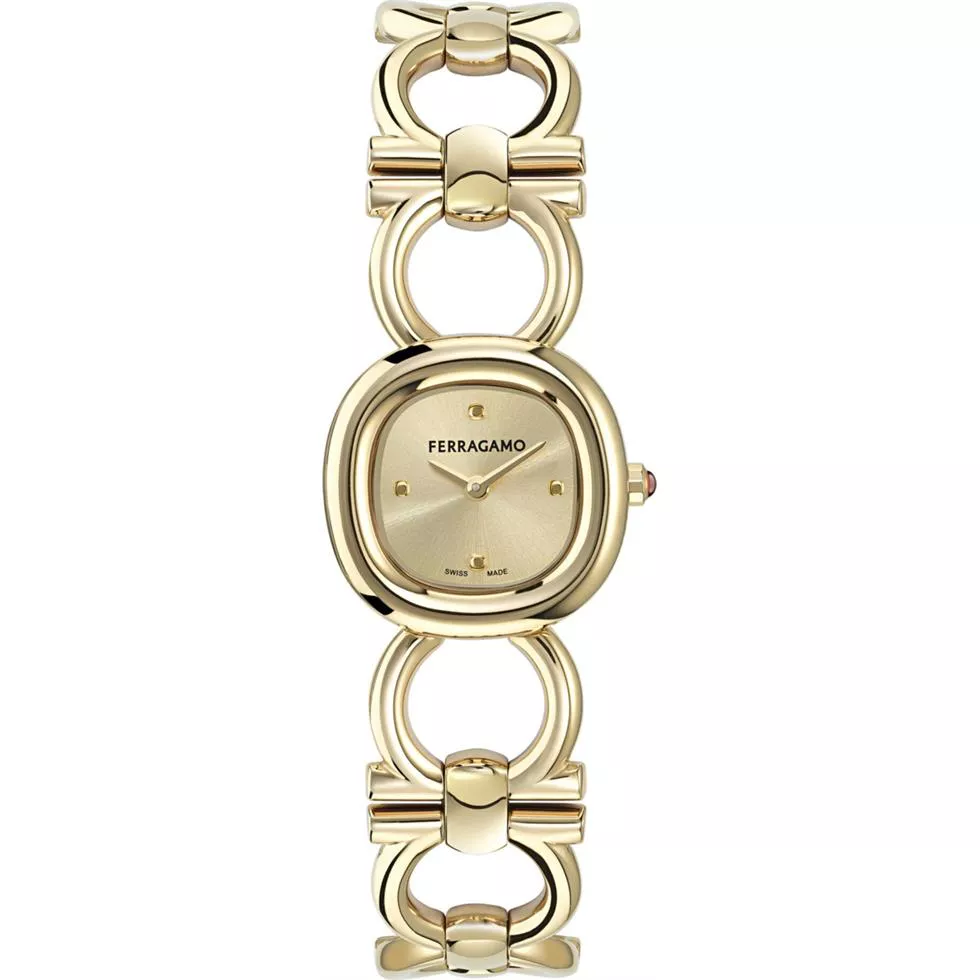 Salvatore Ferragamo Double Ladies Gold-Tone Watch 25mm 