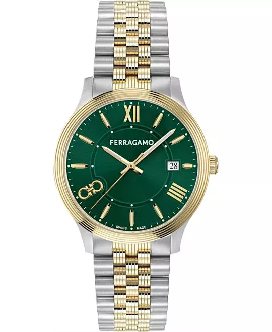 Salvatore Ferragamo Duo Green-Tone Men's Watch 40mm