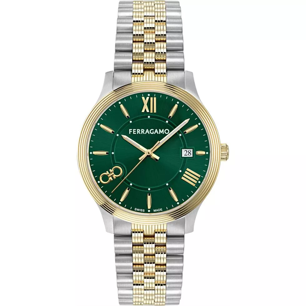 Salvatore Ferragamo Duo Green-Tone Men's Watch 40mm