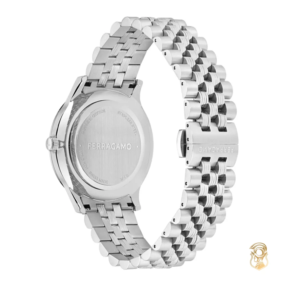 Salvatore Ferragamo Duo Silver-Tone Men's Watch 40mm