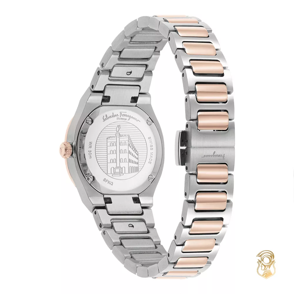 Salvatore Ferragamo Elliptical Mother Of Pearl Watch 28mm