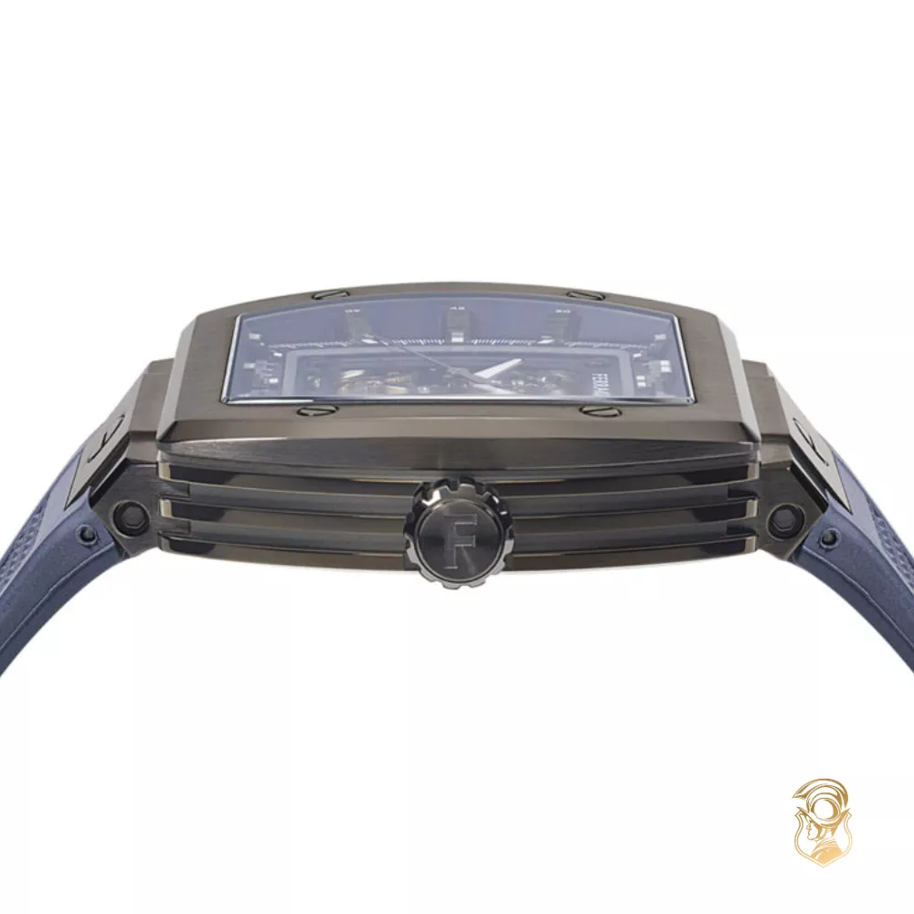 Salvatore Ferragamo F-80 Blue-Tone Automatic Watch 42mm