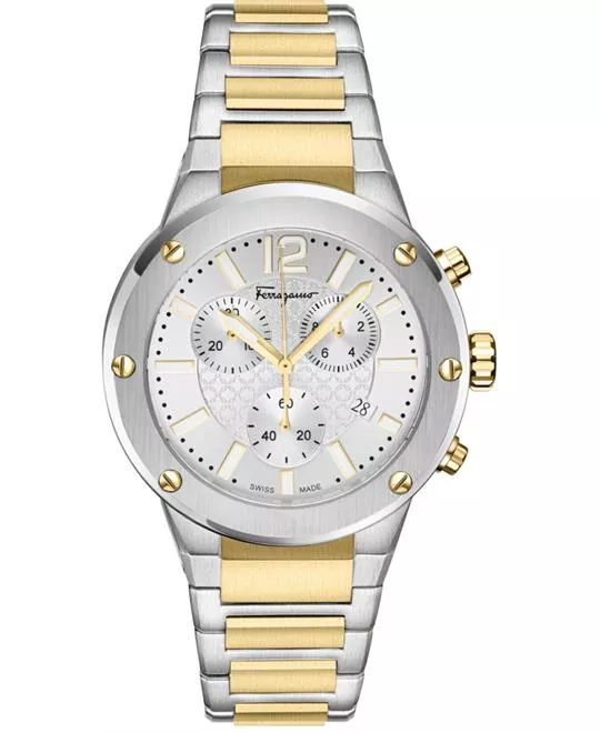 Salvatore Ferragamo F-80 Chrono Bracelet Watch 42mm