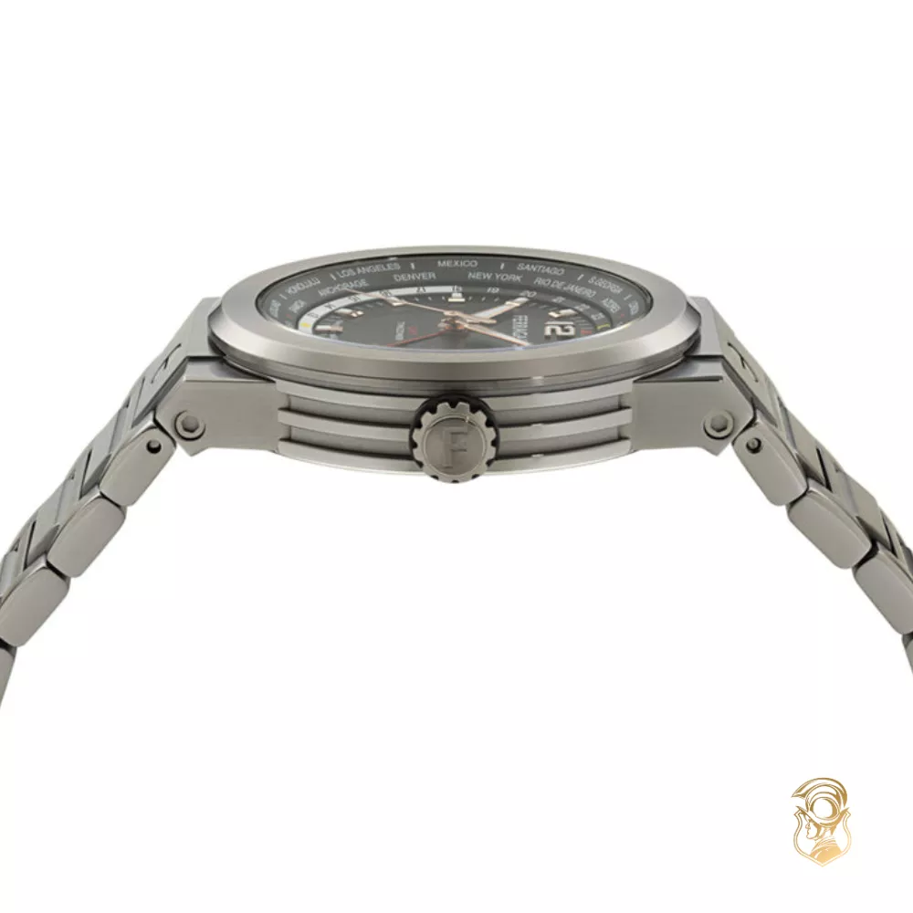 Salvatore Ferragamo F-80 Grey-Tone GMT Watch 43mm