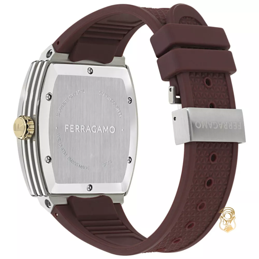 Salvatore Ferragamo F-80 Tonneau Silicone Watch 42mm