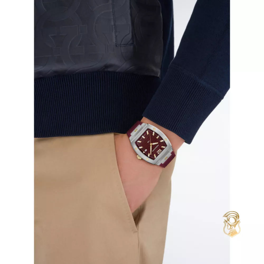 Salvatore Ferragamo F-80 Tonneau Silicone Watch 42mm