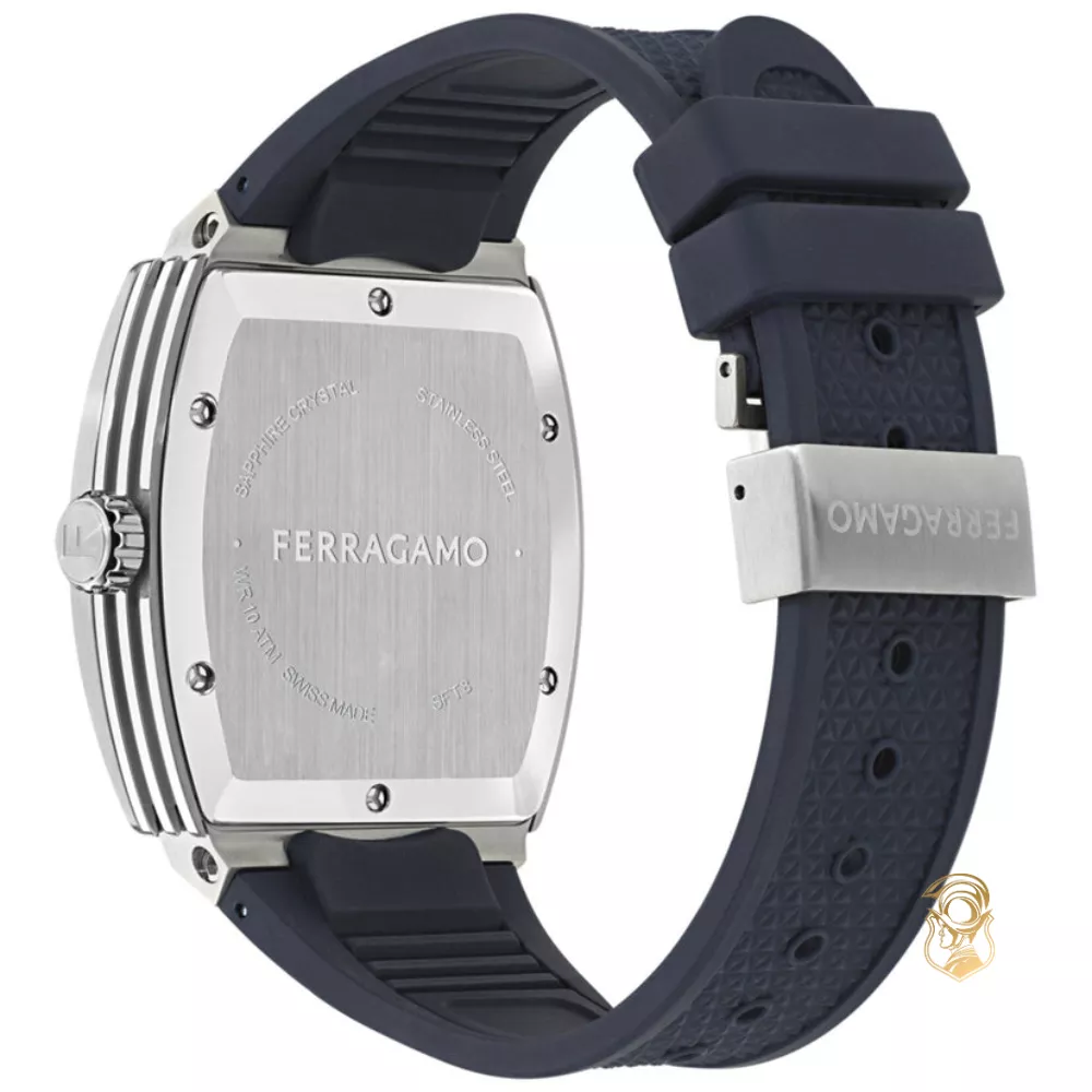 Salvatore Ferragamo F-80 Tonneau Silicone Watch 43mm