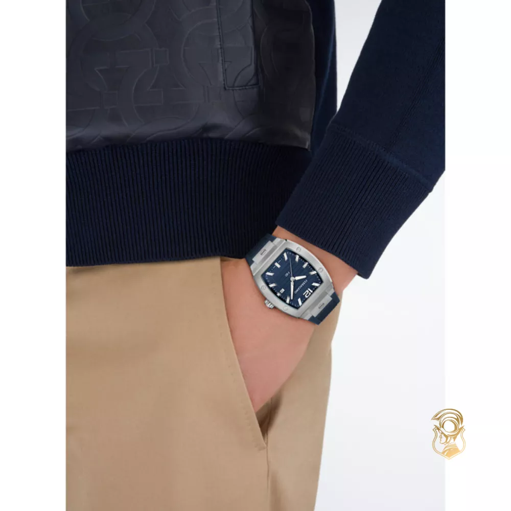 Salvatore Ferragamo F-80 Tonneau Silicone Watch 43mm