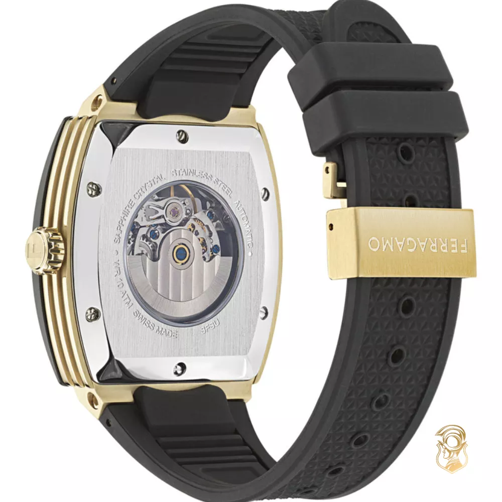 Salvatore Ferragamo F-80 Tonneau Skeleton Watch 42mm