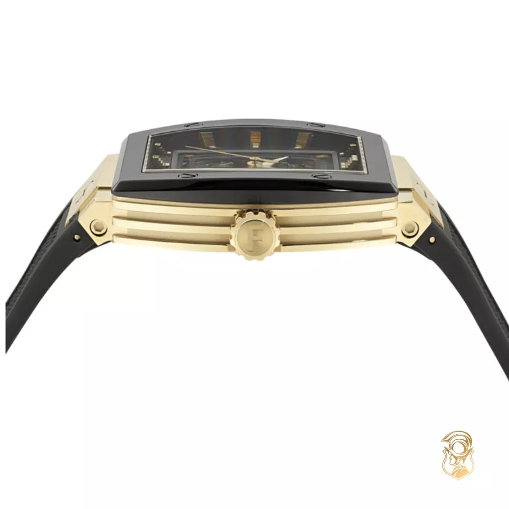 Salvatore Ferragamo F-80 Tonneau Skeleton Watch 42mm