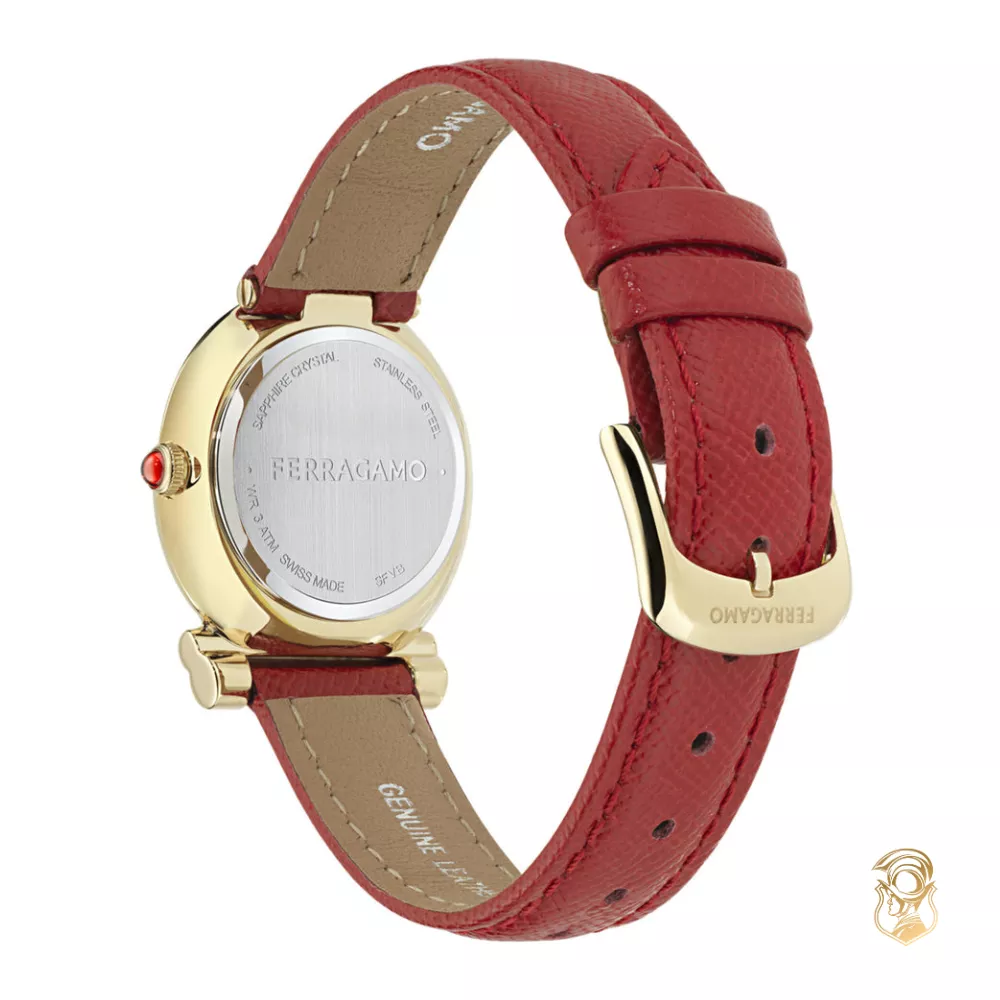 Salvatore Ferragamo Gancini Ladies Red-Tone Watch 28mm 