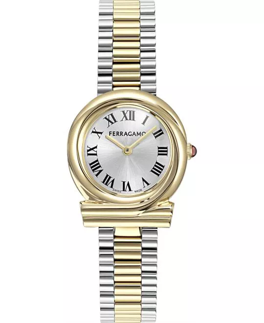 Salvatore Ferragamo Gancini Ladies Two-Tone Watch 28mm 