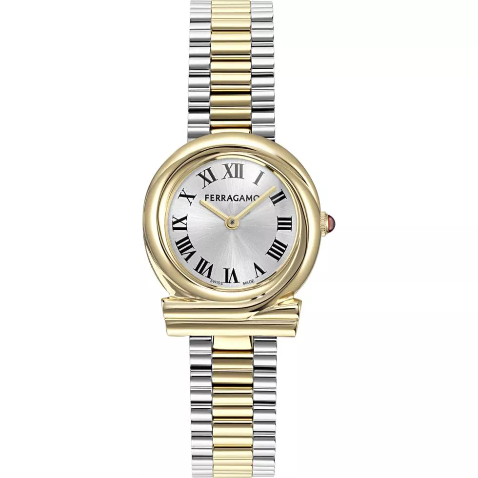 Salvatore Ferragamo Gancini Ladies Two-Tone Watch 28mm 