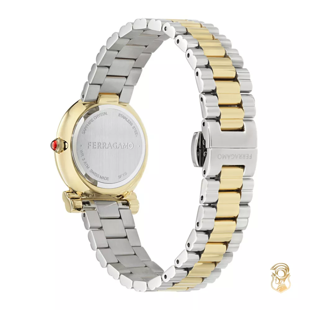 Salvatore Ferragamo Gancini Ladies Two-Tone Watch 28mm 