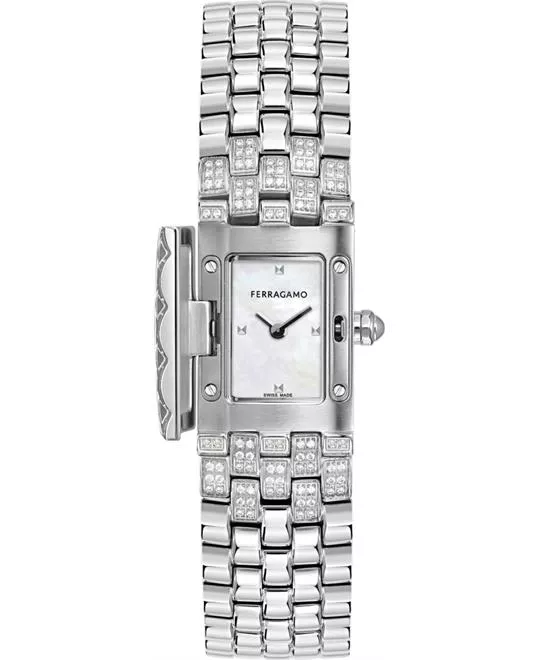 Salvatore Ferragamo Secret Ladies Diamond Watch 18.5mmx30mm