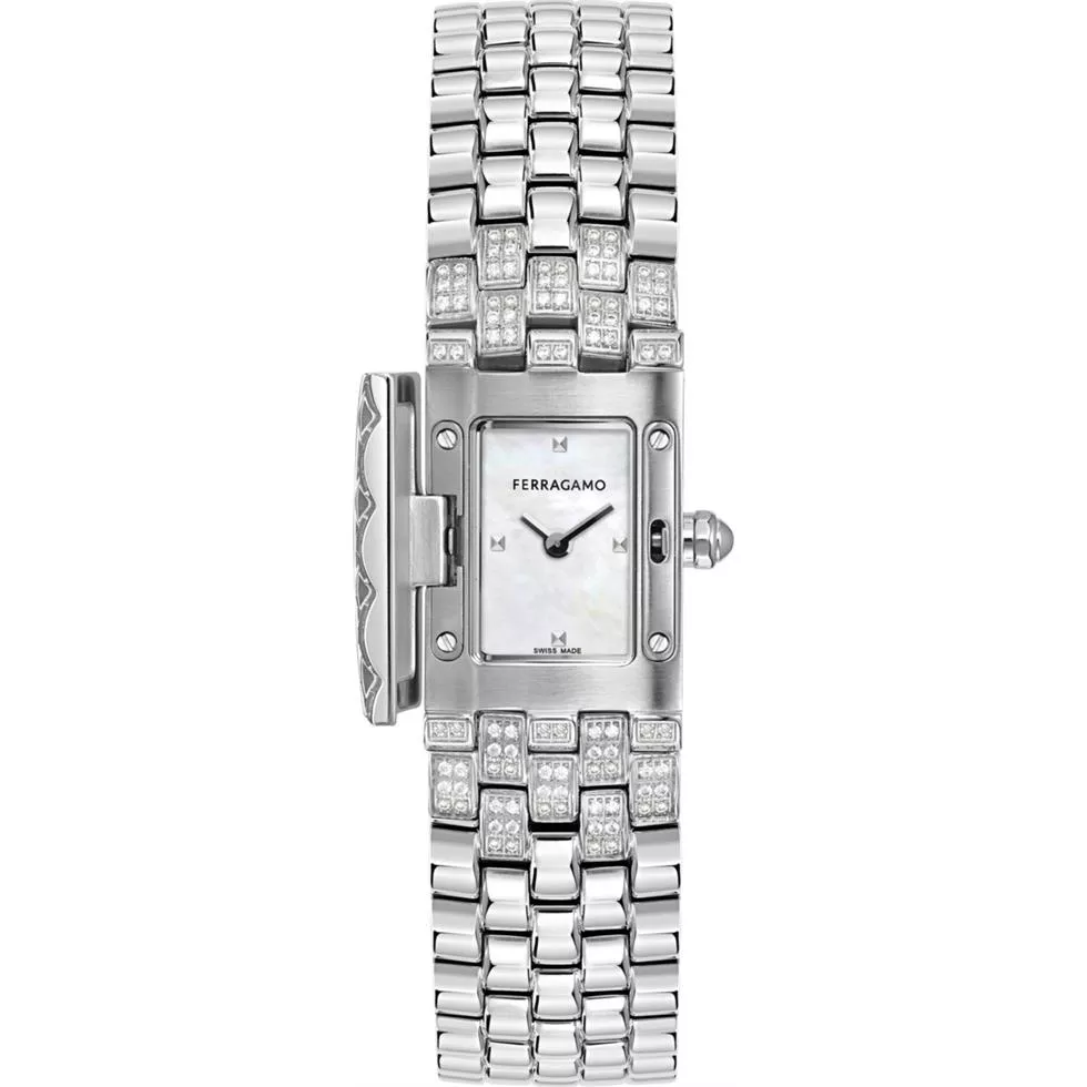 Salvatore Ferragamo Secret Ladies Diamond Watch 18.5mmx30mm