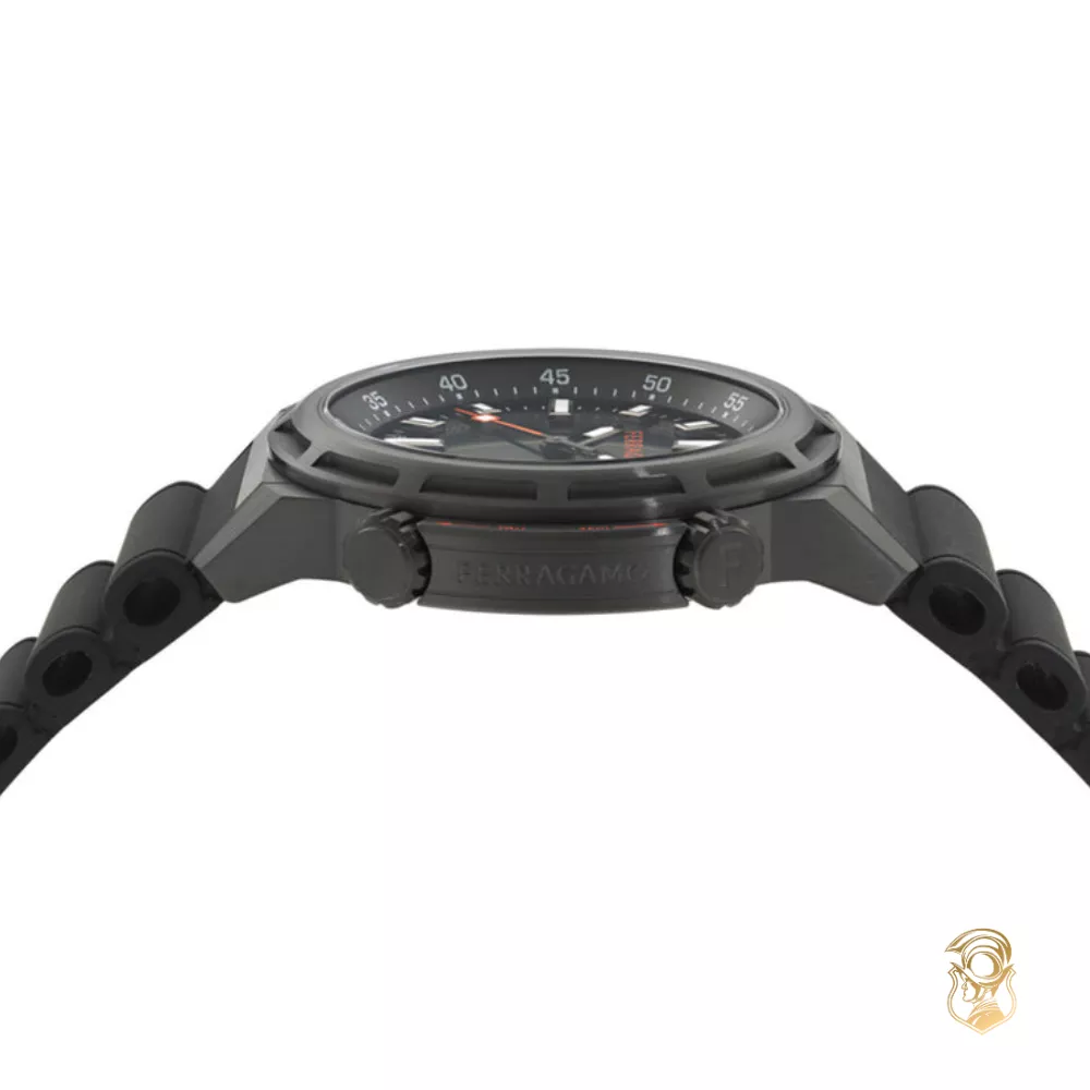 Salvatore Ferragamo Sport Black-Tone Watch 46mm 