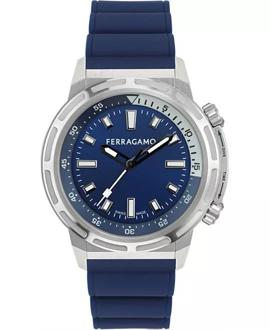 Salvatore Ferragamo Sport Blue-Tone Watch 46mm