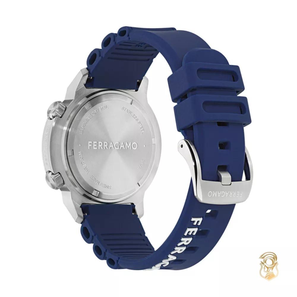 Salvatore Ferragamo Sport Blue-Tone Watch 46mm