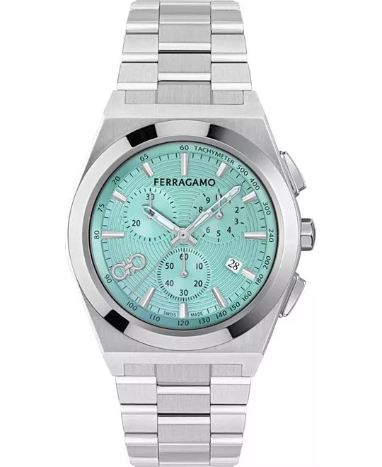 Salvatore Ferragamo Vega Blue-Tone Men's Watch 42mm 