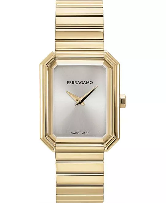 Salvatore Ferragamo Vega Gold-Tone Watch 26.5x33.5mm